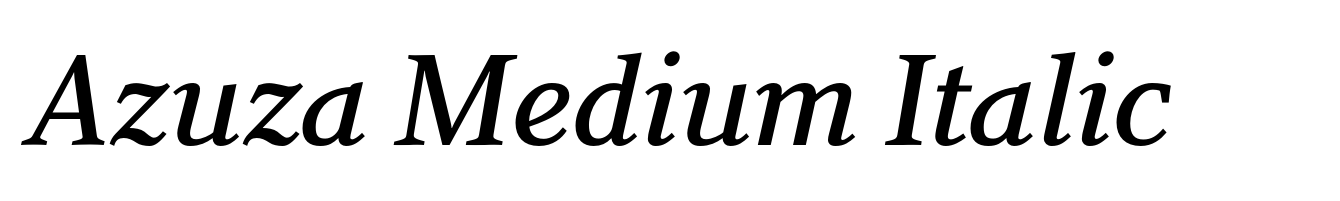 Azuza Medium Italic